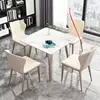 80 rock plate square table-one table three chairs-cylan purple