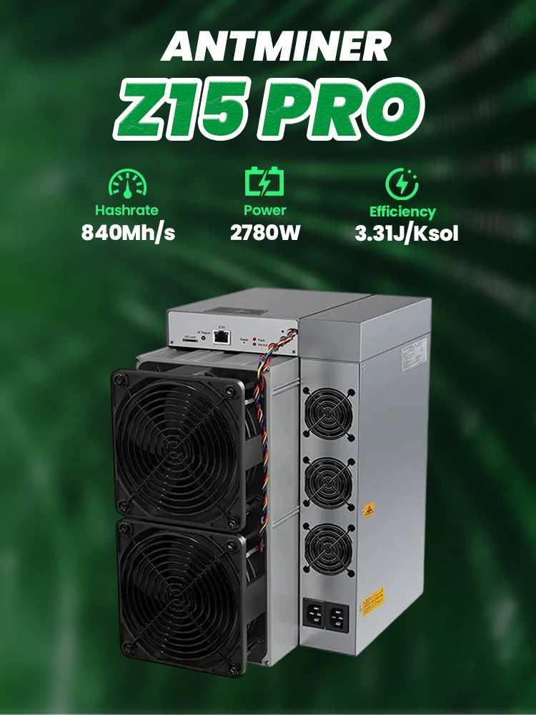 Used Bitmain Antminer Z15 Pro 840kSol Zcash crypto Miner 2780W