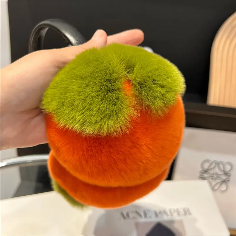 Warm and Stylish: Women's Winter Ear Muffs with Rex Rabbit Fur