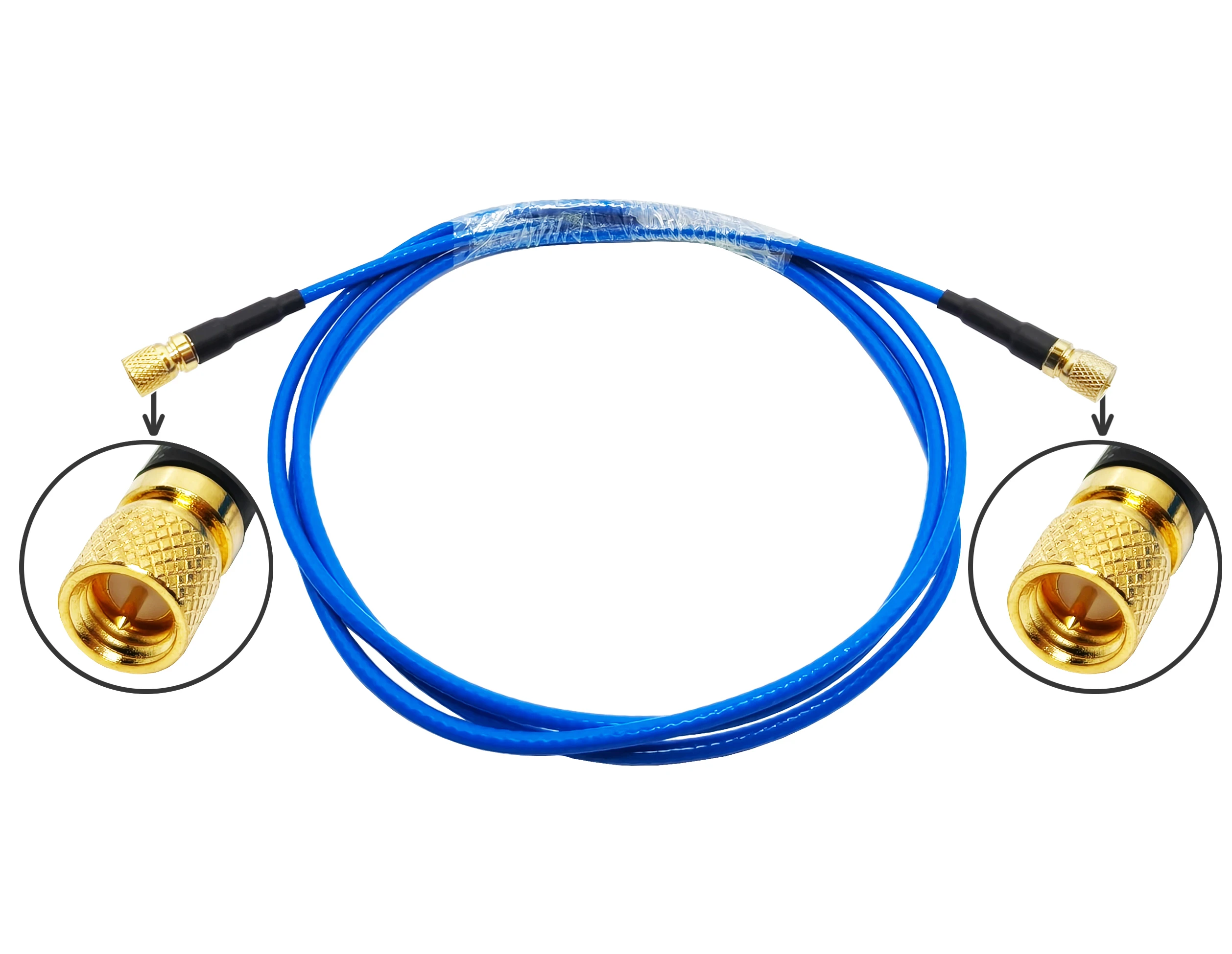 RF Cable Assembly RG174 Cable UNF Male to UNF Male Connector