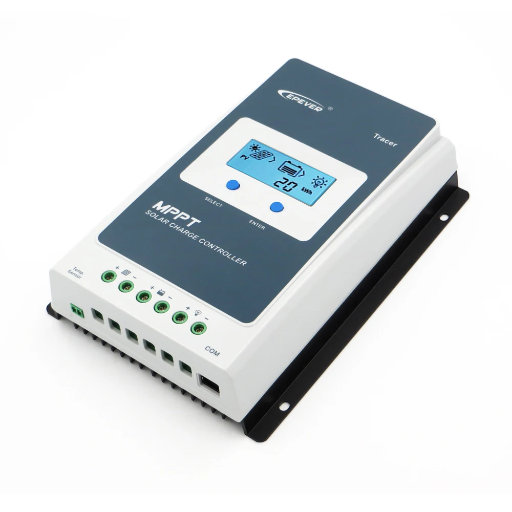 EPEVER Tracer4210AN 40A 12 В 24 в mppt контроллер солнечного зарядного устройства ЖК-дисплей epsloar регуляторы свинцово-кислотный литий-ионный