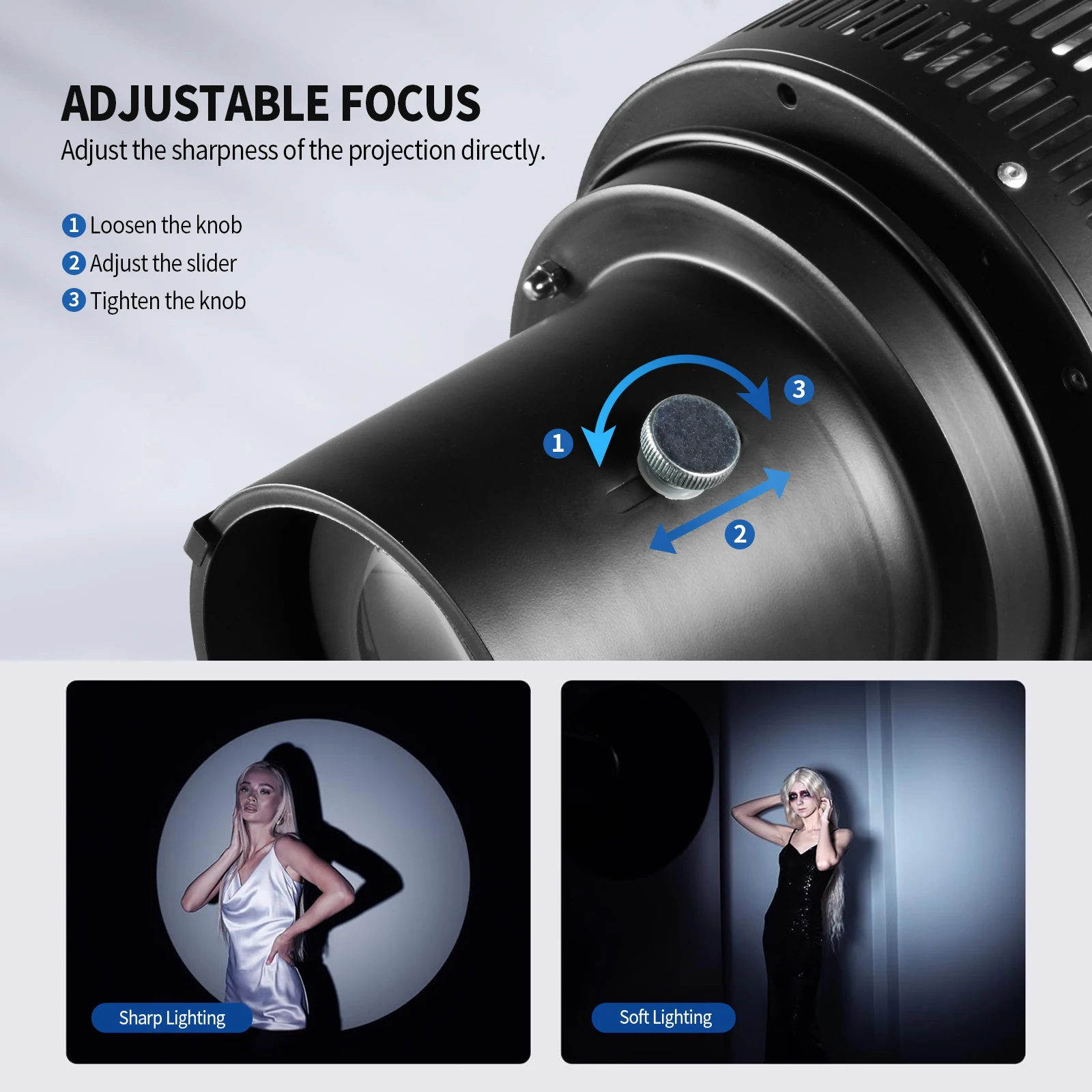 Conical Photography Studio Strobe Flash Light Adjustable Beam Light Spill Reduction Snoot With Color Filters Effect Card