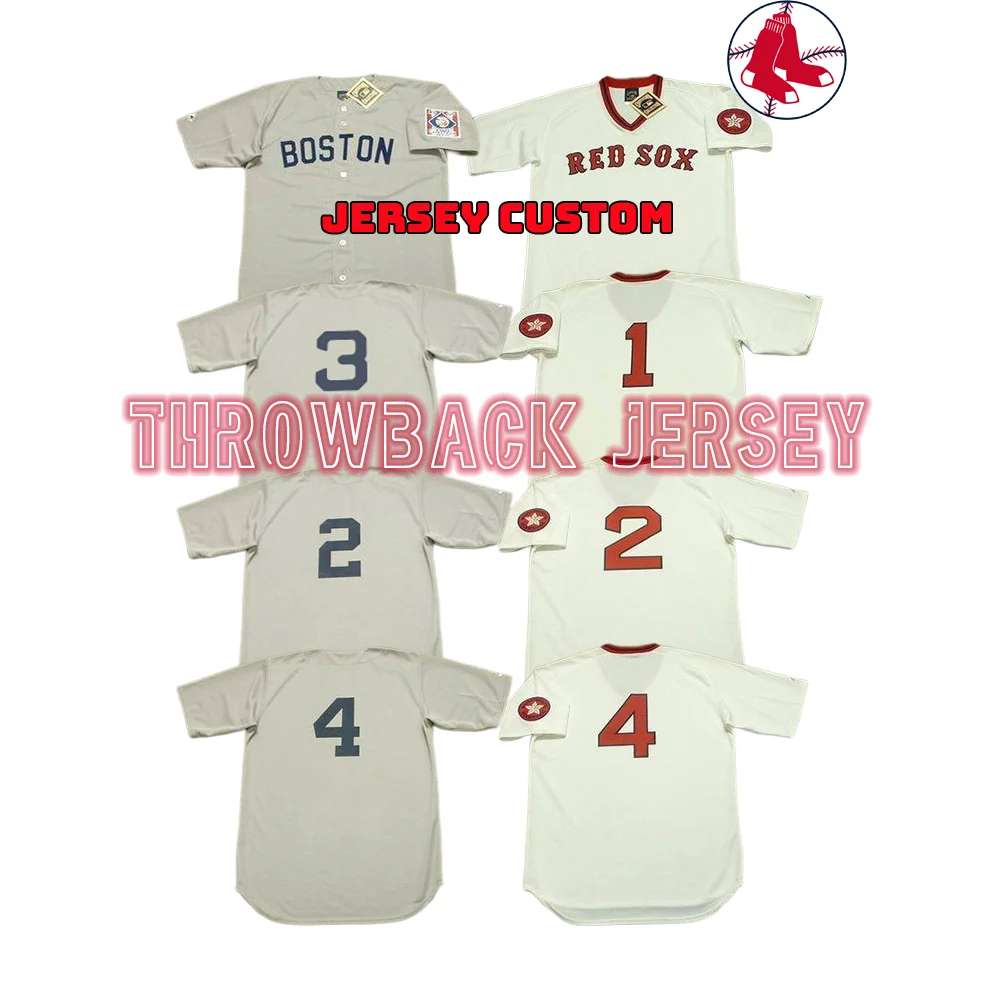 Wholesale Men's Boston 1 Bernie Carbo 1 Bobby Doerr 2 Jerry Remy 3 Jimmie  Foxx 4 Butch Hobson Throwback Baseball Jersey Stitched S-5xl From  m.