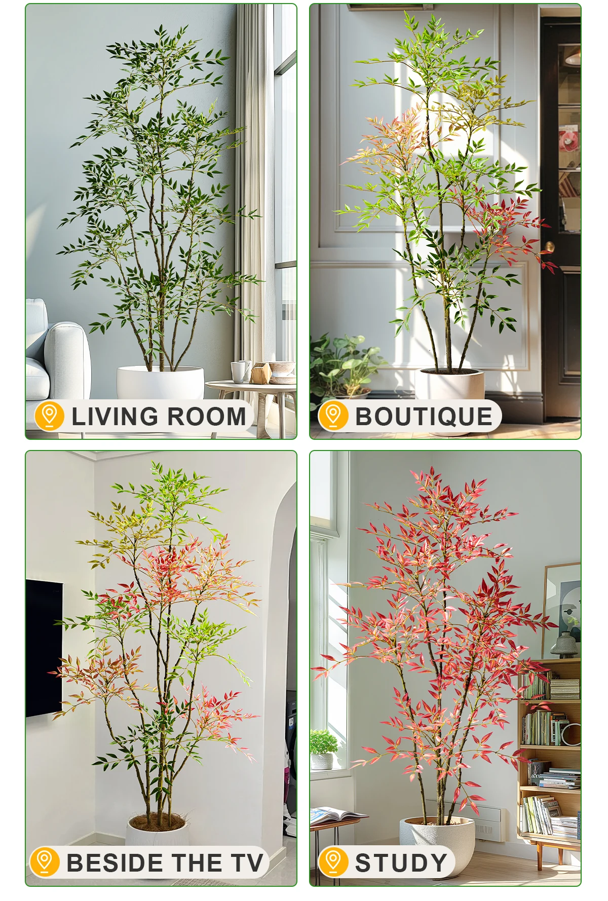 product nantian 6ft indoor large floor bamboo simulation potted faux tree plastic artificial plants for living room decoration birthday-8