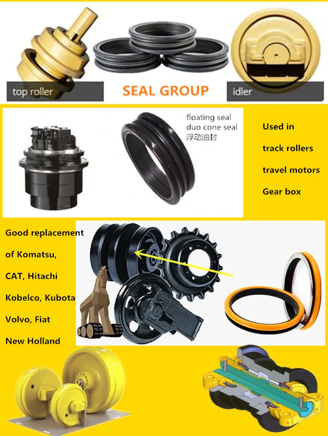 Track Rollers Replacement Parts O Ring Mechanical Labyrinth Oil Seal Group Assy Duo Cone Floating Seal