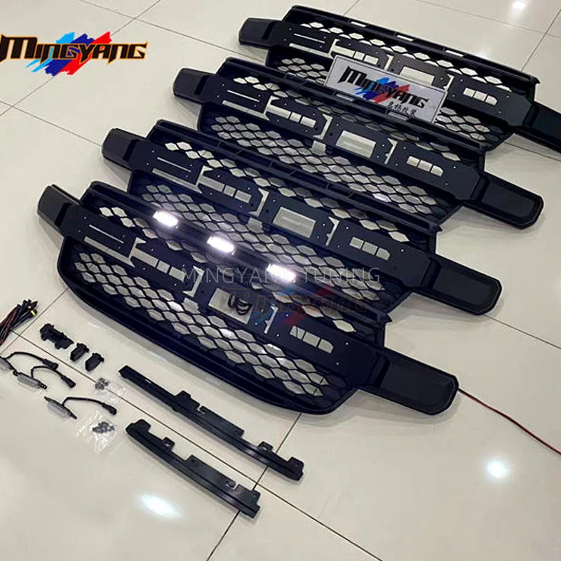 High Quality Raptors Design Led Light Car Front Grill for Ford Ranger Wildtrak Xlt Xls XL T9 2022 Grille