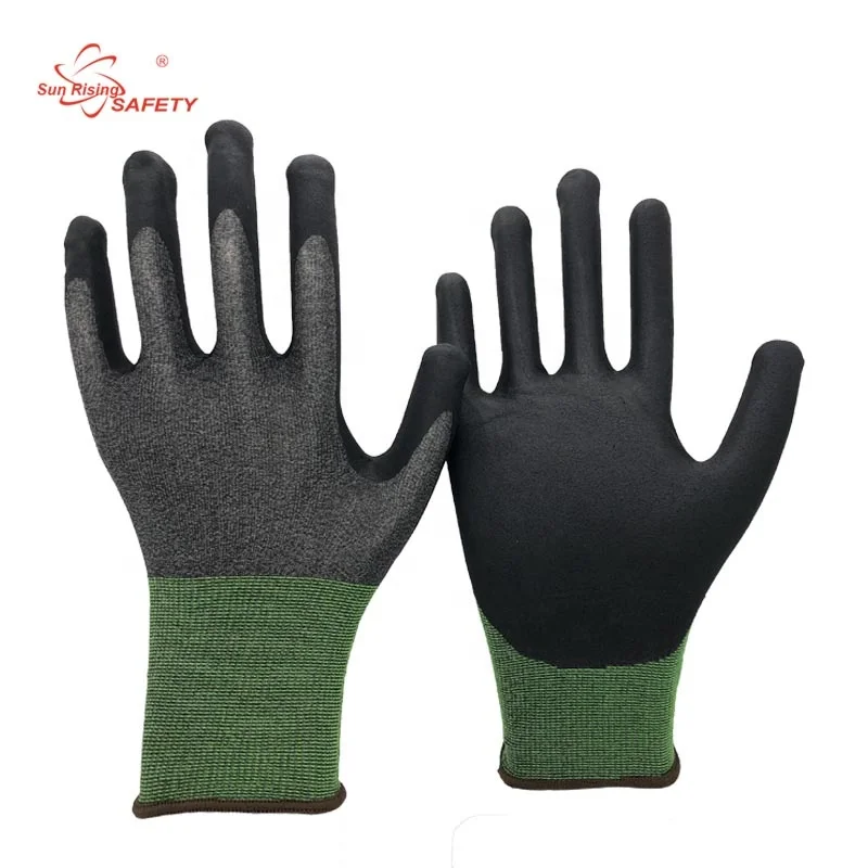 Srsafety Foam Nitrile Gloves Customizable Ansi A5 Cut Resistant Gloves ...