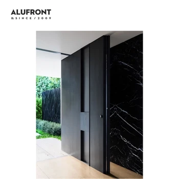 Modern Large Aluminum Pivot Entry Door Custom Design Exterior Front Security Anti-Theft Factory Price Hot Sale for Apartments