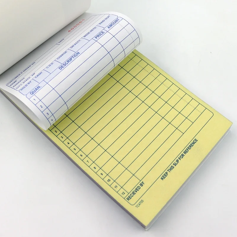 OEM  Restaurant Order Book 4-Ply Carbonless Invoice for Dining Room
