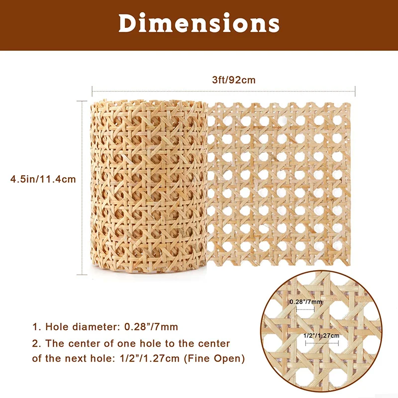 Free Samples Factory Stock Rattan Cane Webbing Roll Rattan Webbing Synthetic Natural Rattan Roll Raw Material Sheet Core Webbing