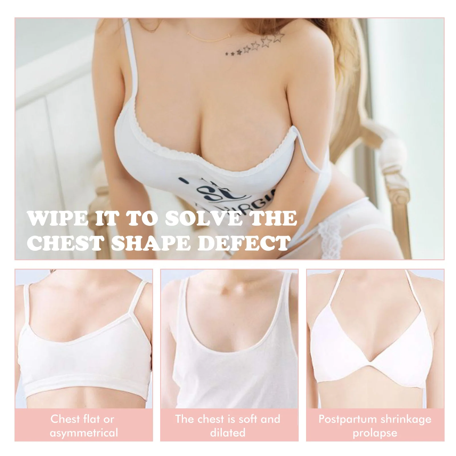 Jaysuing 100% Natural Firming Boobs Enhancement Oil Beautifying Chest Massage Roller for Big Breast Enlargement