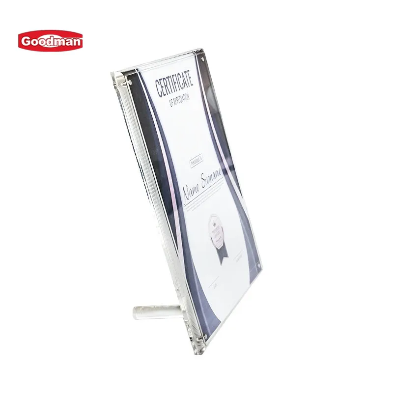 Multiple size rotating  style plastic acrylic menu sign holder restaurant table menu holder factory