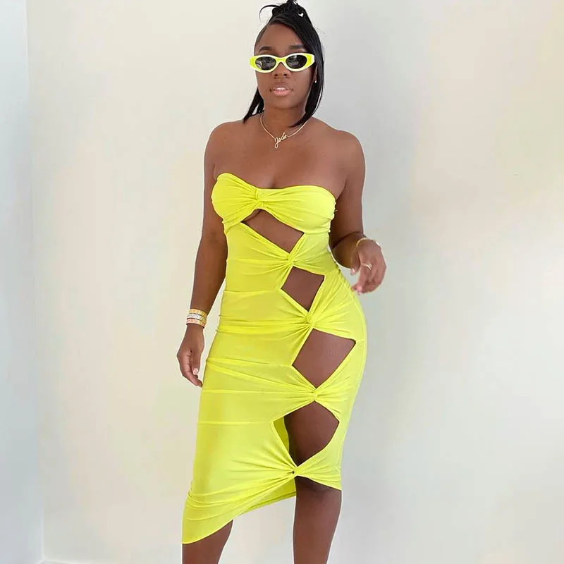 sexy tube top dress