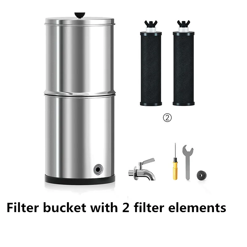 Bucket Filter System 1.5 Gallon Gravity Water Filter System Water Filtration Bucket for Home ...