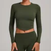 Green-Long Sleeves tops