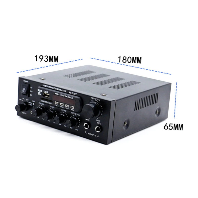 KS-33BT OEM HIFIデジタルLEDアンプ BTステレオサウンド USBメモリ