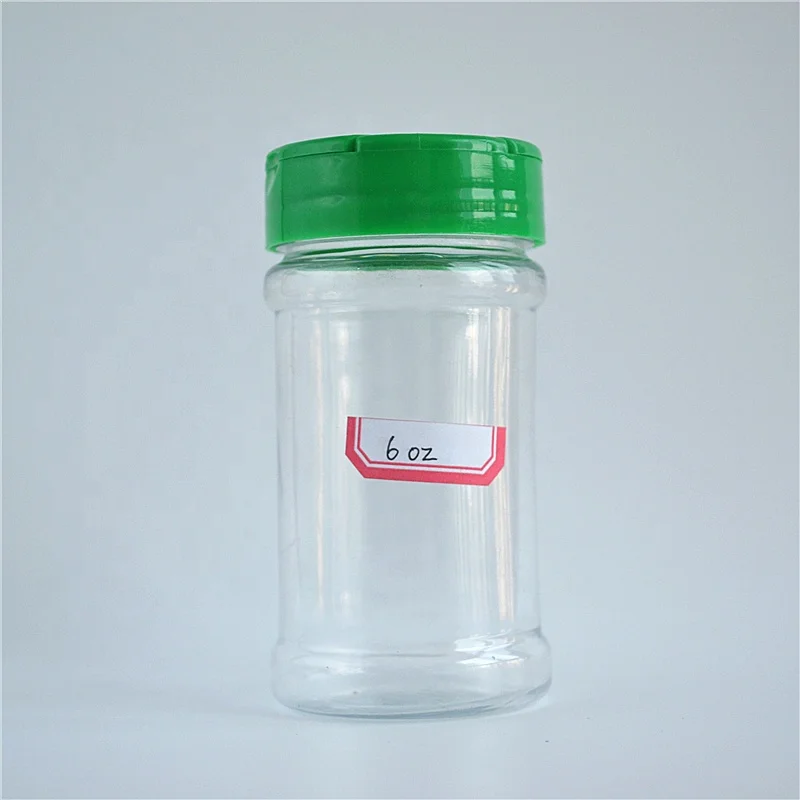 Plastic Spice Container Salt Shaker and Pepper Bottle with Flip Cap