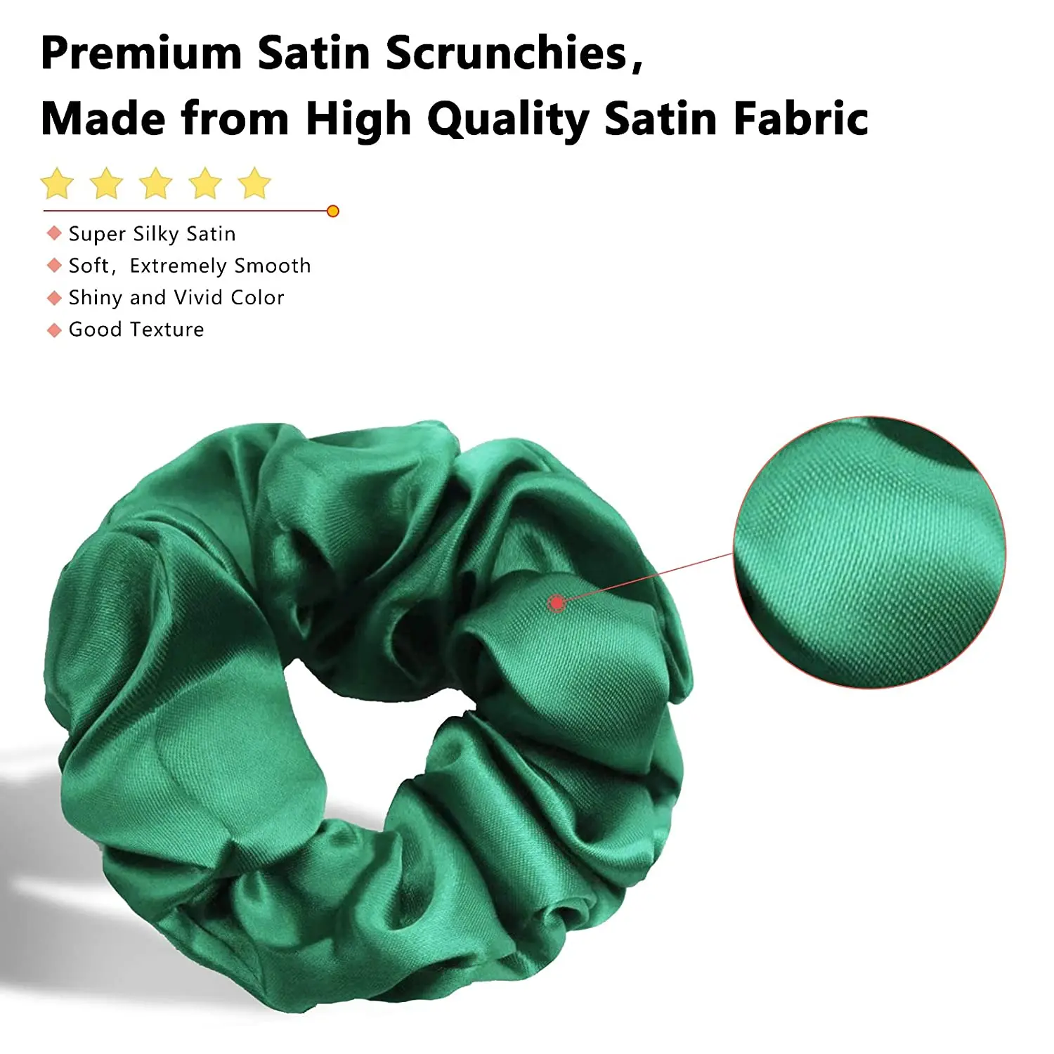 Shop Custom Pink Satin Hair Scrunchies Wholesale Available