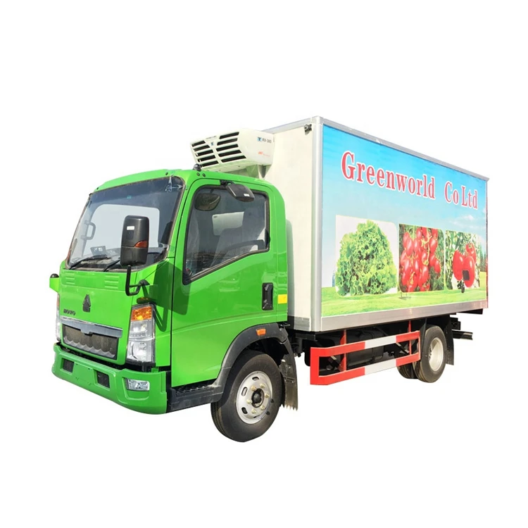 【ハッピー】コンテナ車他【♯051】メーカー色々 4x2 HOWO 5T Cold Storage Van Small Freezer Refrigerated