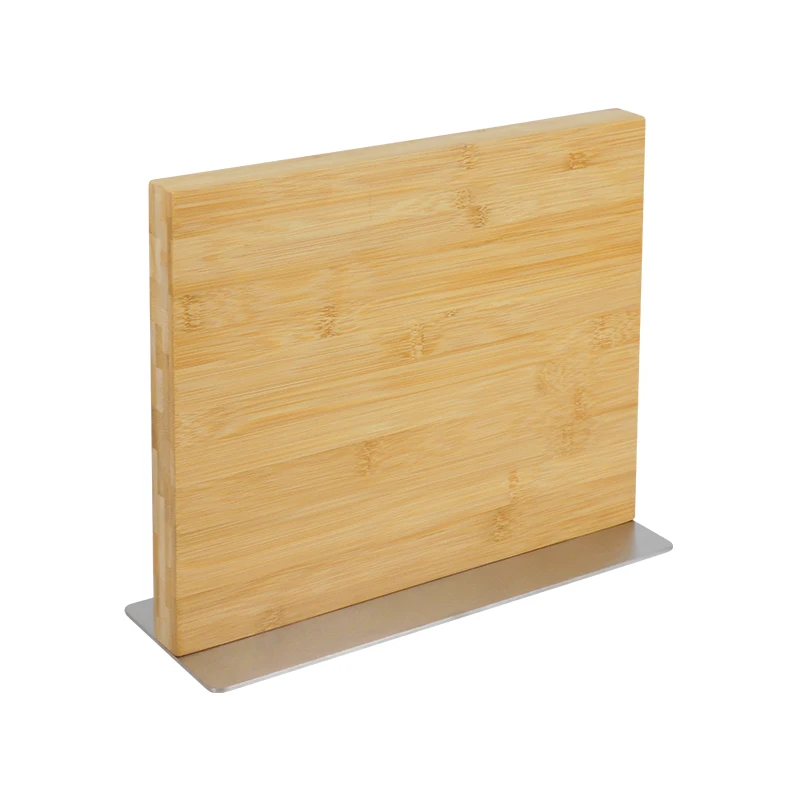 Бамбуковый деревянный магнитный блок мощный магнит нож вешалка подставка для кухонных