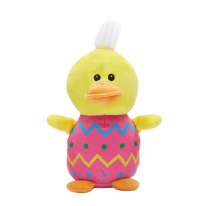 Easter Day Kawaii Fluffy Stuffed Duck Soft Plush Farm Animal Toy with PP Cotton Filling