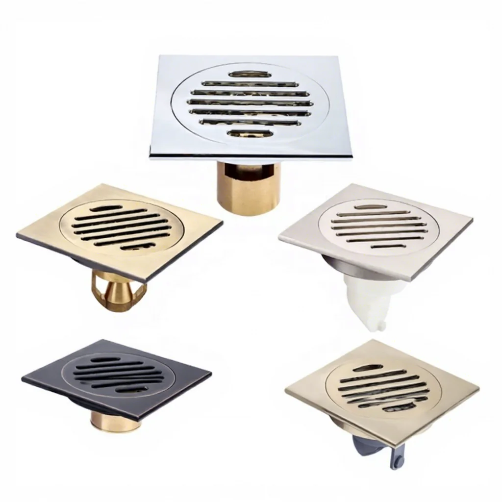 All-Brass Chrome Plated Anti-Odor Submarine-Type Floor Drain Modern Simple Design 5 Year Warranty for Bathroom Washing Machine