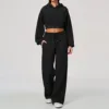 5555-1 hoodie 5555-2 long sweatpants-sophisticated black