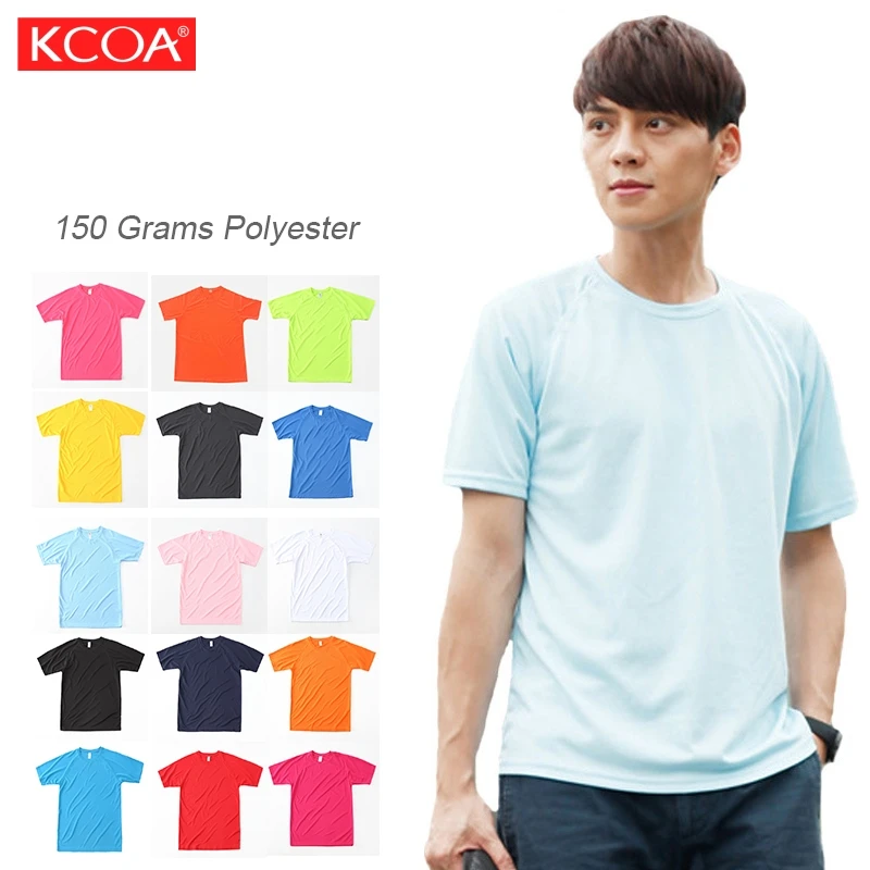 In Stock Quick Dry Sport Breathable Round Neck Polyester T Shirt