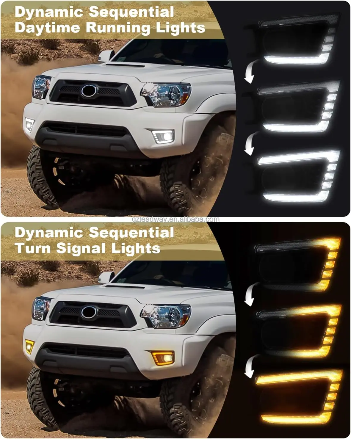 Led Fog Lights With Drl Amber Turn Signal Lamps New Bezel Assemblies Cover Accessories For 5891