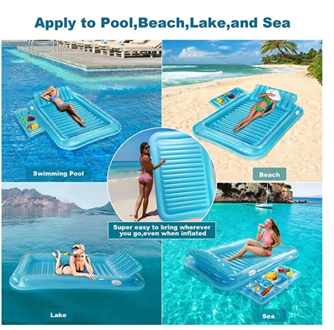 Inflatable Float Inflatable Mattress Surfboard Pool Lounger For Adults