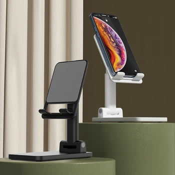 Adjustable desktop tablet stand for smartphones and tablets, universal desktop phone stand