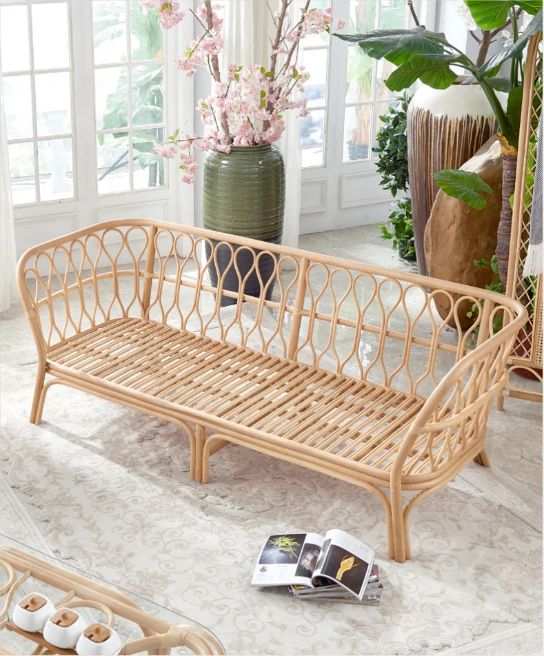 Modern Cane bing Sofa Living Room Furniture Natural Rattan Handmade