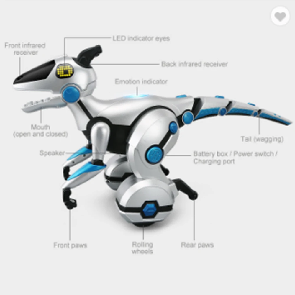 Newest Dinosaur Robot Remote Control Walking RC Robot Toy Interactive Dancing Singing Missiles Launching Intelligent Dino Robot