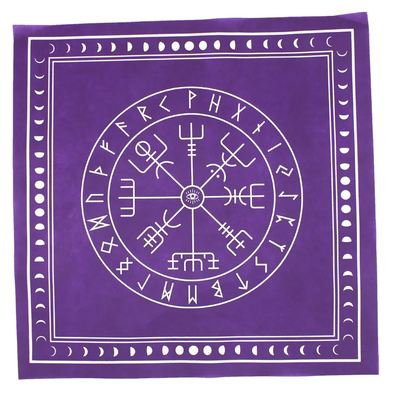 50x50cm星月无纺布塔罗牌桌布占星术棋牌游戏刺绣工艺品塔罗牌桌布