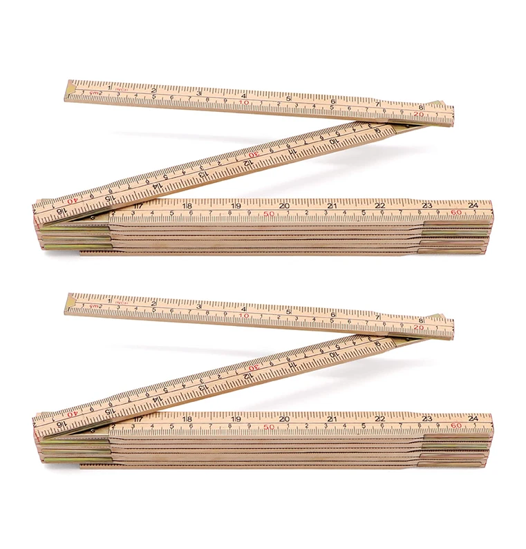 Scale Rule 3m Wooden Black Ground Color 1 Meter 2 Meter Folding Wooden ...