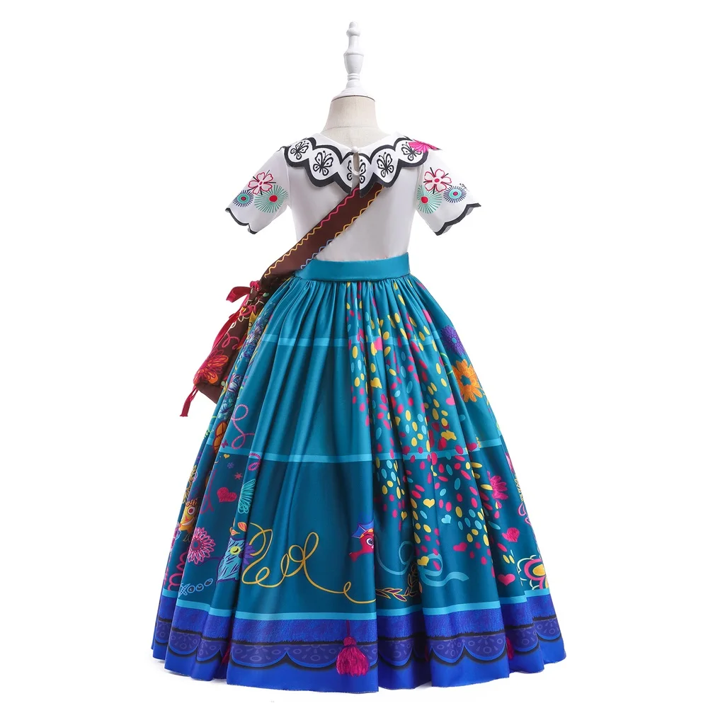 blue dress for baby girl Encanto Mirabel Isabella Fancy Costume w/Bag - Size L