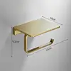 Brass gold single tissue holder [14cm]