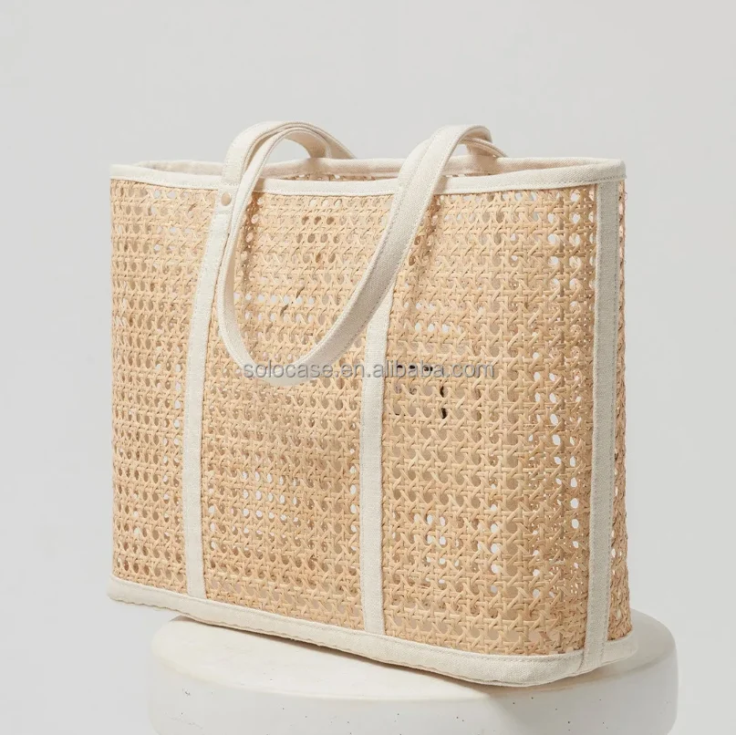 Summer Lady Hollow Out Rattan Straw Handbag