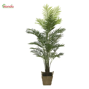 Top selling artificial areca palm tree bonsai artificial green mini palm bonsai