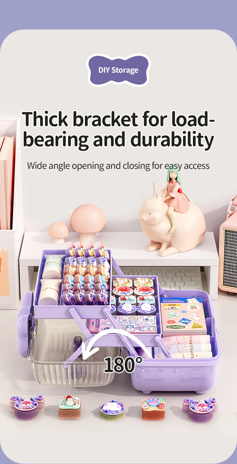 Cute Storage Box For Children Kids Decorations Storage Plastic Made