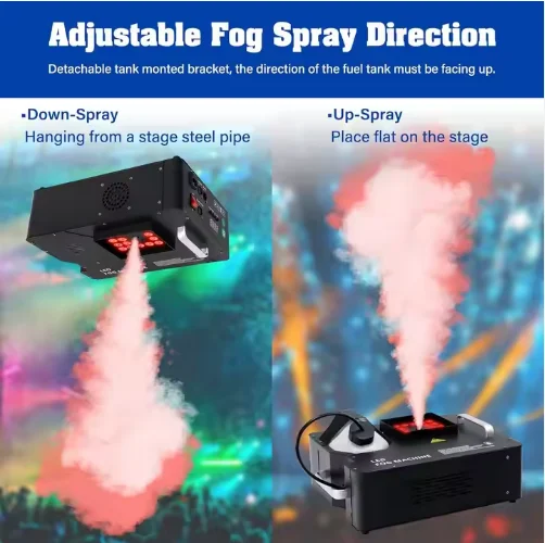 1500W Vertical Up-Spray Fog Machine – DJ Stage Effect With Remote – CE Approved