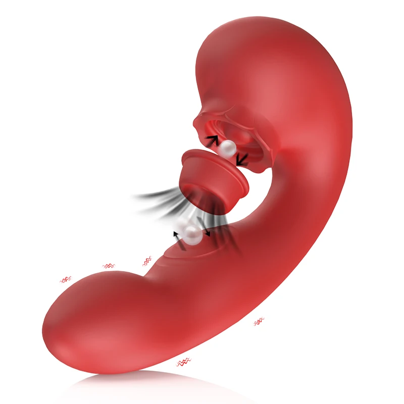 S-hande New Arrival 3 in 1 Clitoral Suck Vibrator Nipple Stimulator Rose Vibrators Sex Toys for Women with g Spot Vibrator
