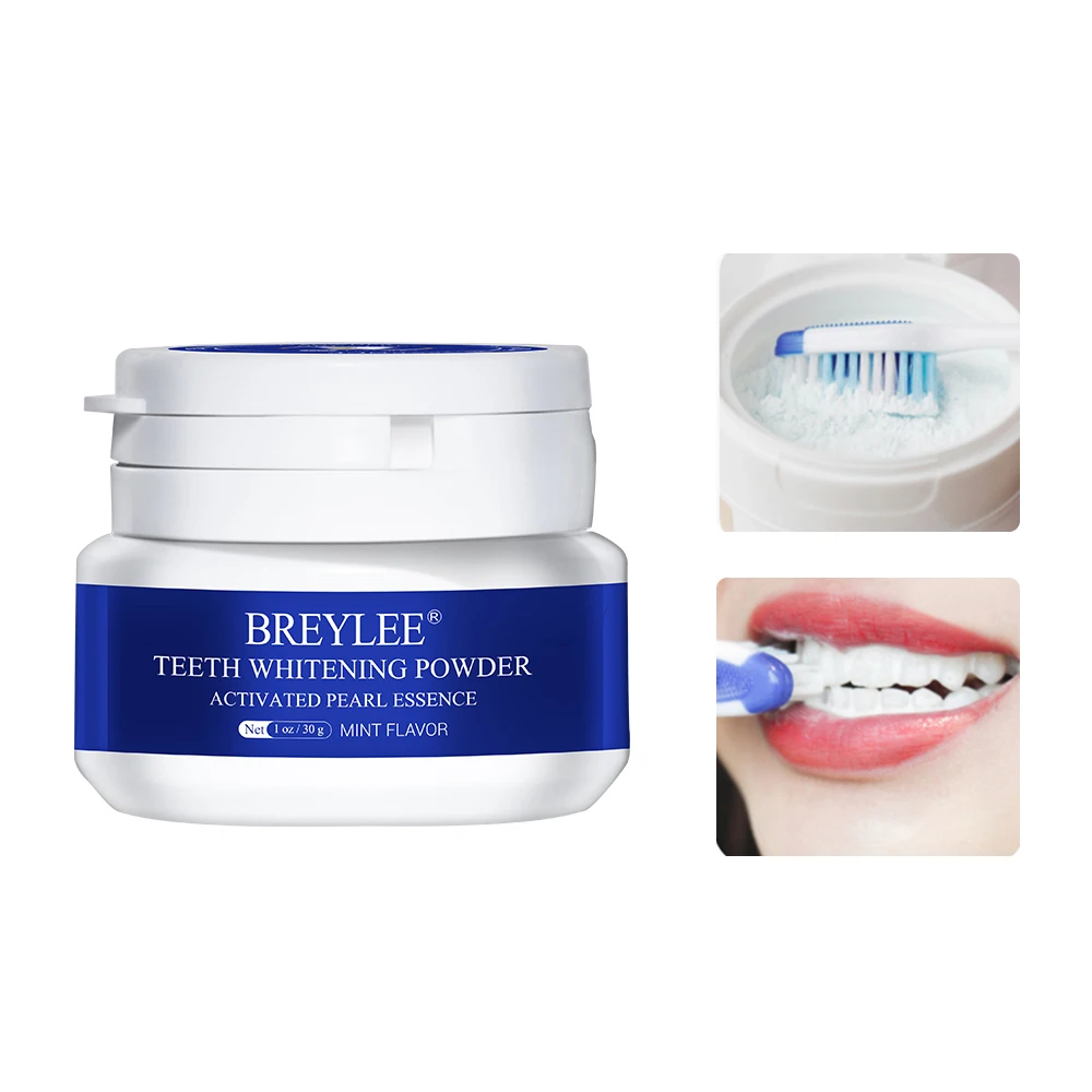 Breylee Pearl Teeth Whitening Powder Teeth Stain Remover Brightening Oral Refreshing Replace Toothpaste