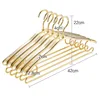 Gold-plated, extra-wide and extra-stiff clothes hanger