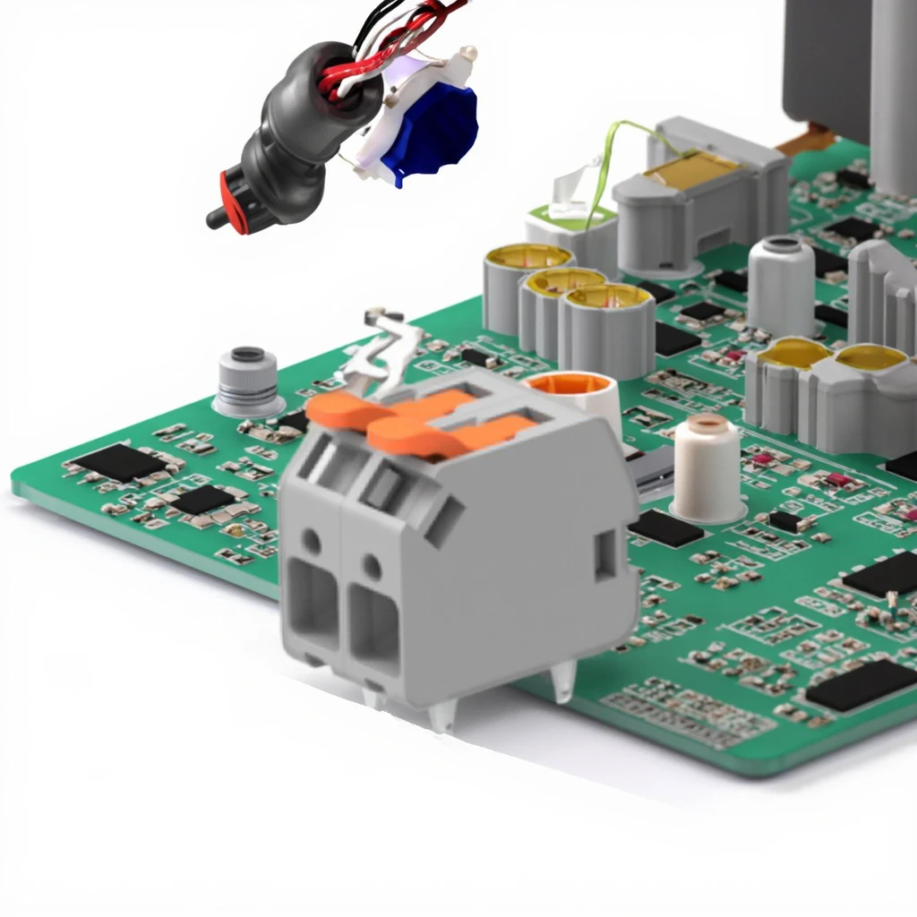 2-полюсный проталкивающий соединитель для подключения проводника параллельно с клеммными блоками категории PCB