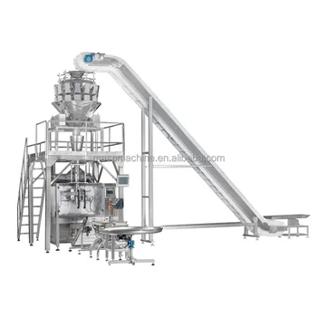 Easy to Use Industry Automatic Weighing Filling Strip Bags Crispy Chips Snacks Packing Machine