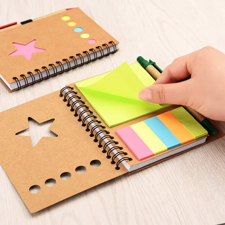 New Spiral Notebook Lined Pen Holder Novelty Combined Notepad With ...