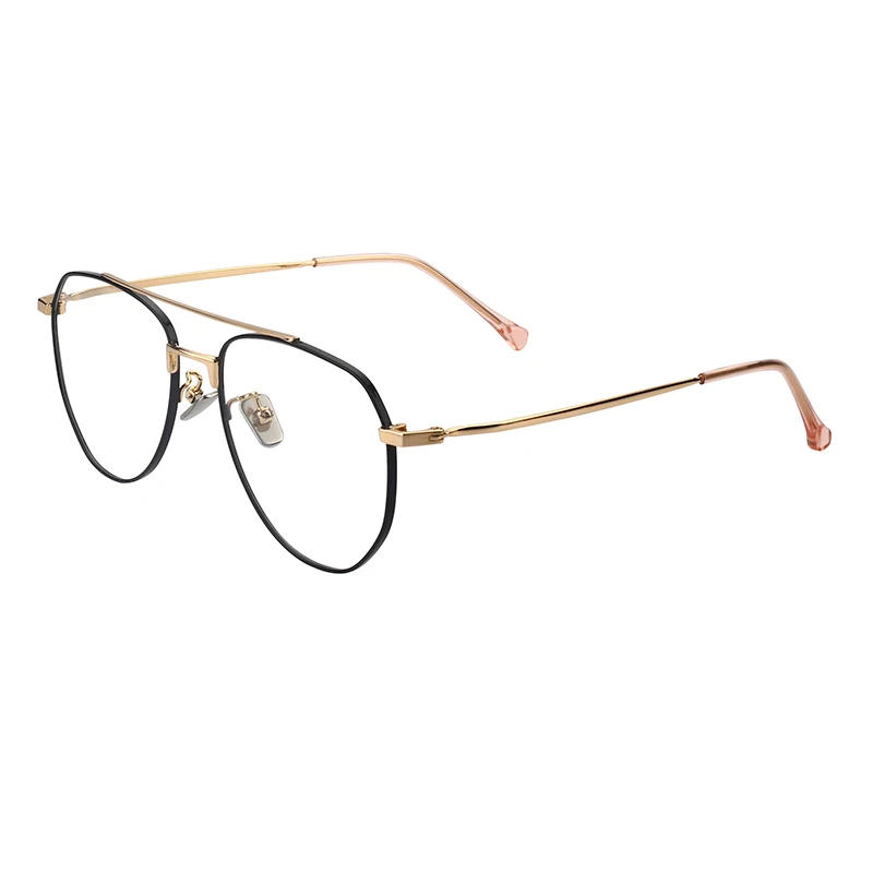 Latest High Quality Customizable Men's Gold Round Metal Glasses Frames Classic Style with Durable Alloy Material