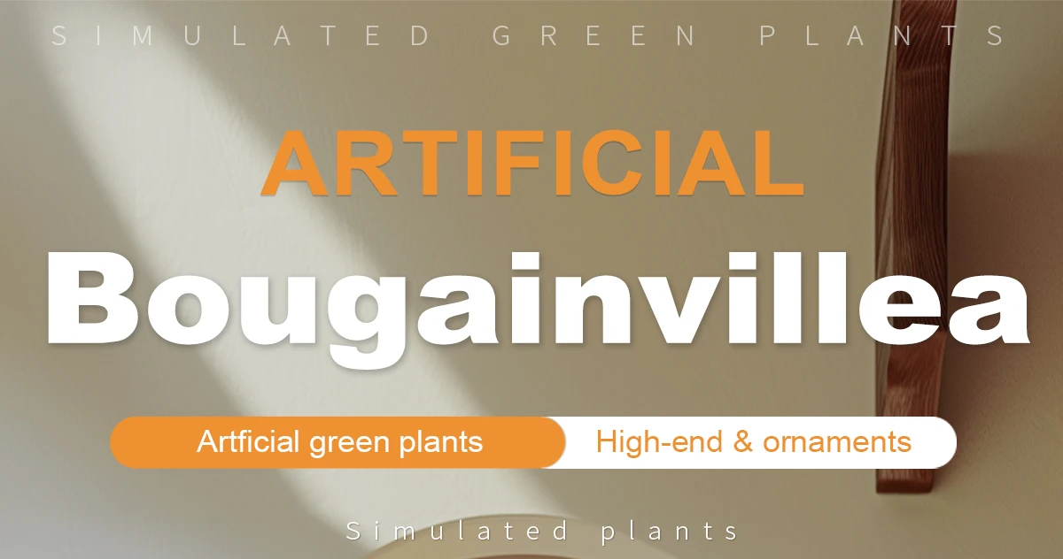 Natural Style Home Office Decor Artificial Bougainvillea PVC Green Plastic Pot Real Touch Leaves Artificial 180cm Fabric Wedding details