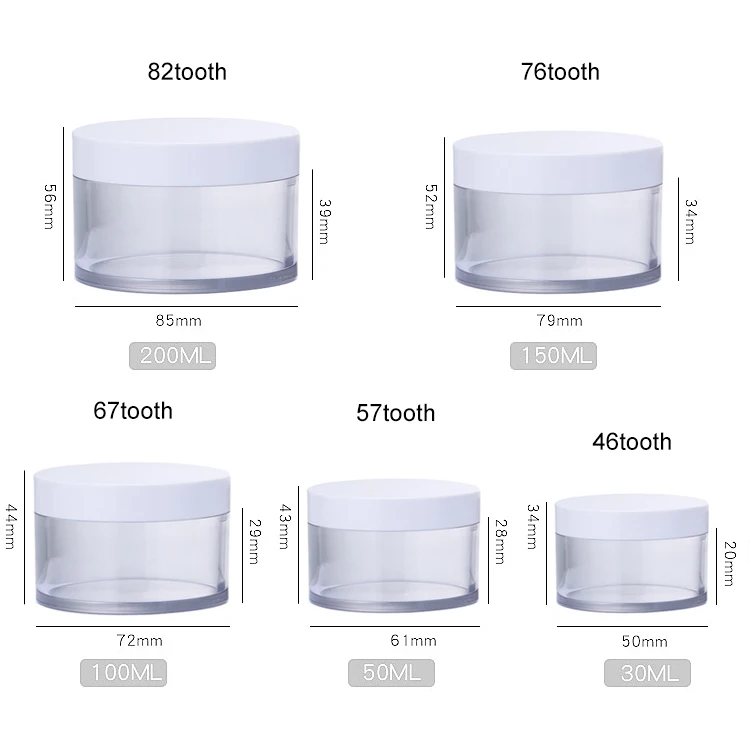 Hot Selling Pet Plastic Cream Bottle Wide Mouth Cream Sub-bottle 30/50ml Cosmetic Packaging Jar